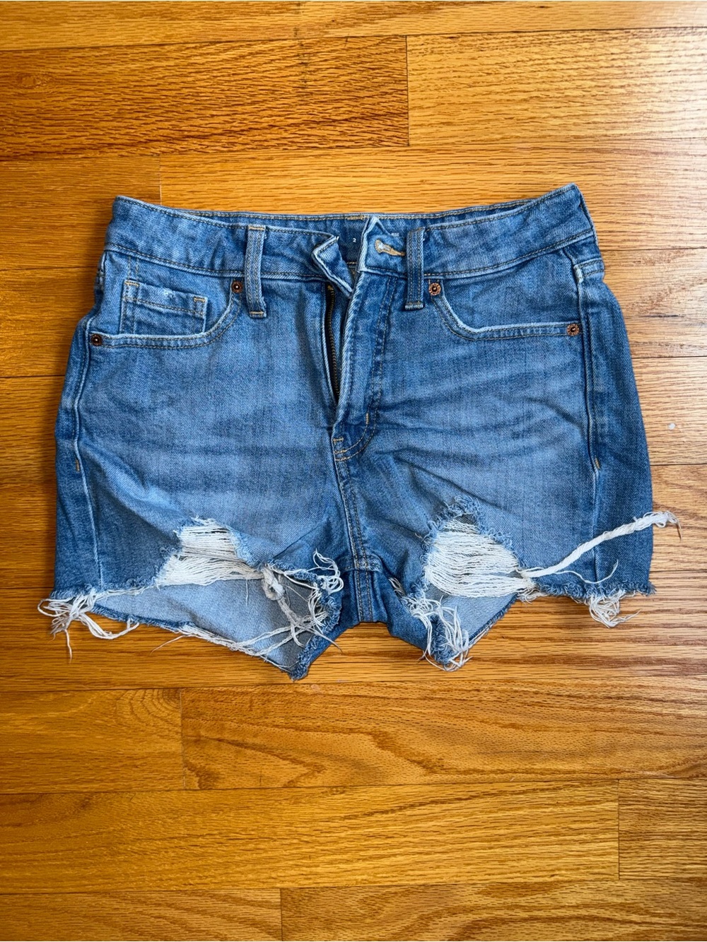 Old Navy OG straight Blue Distressed Denim Cutoff Shorts